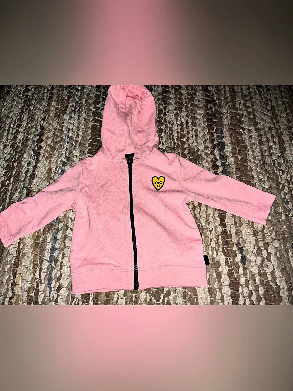Mon Coeur Baby Pink Hooded Jacket 6-12M